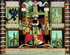 Claudius Markar: "Trebeta - der sagenhafte Gründer der Stadt Trier" (Ölgemälde, 1684). Foto: Stadtmuseum Simeonstift Trier.