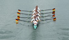 Die Erfolgsserie des Deutschland-Achters ist gerissen. Trierer Richard Schmidt (Dritter von unten) und seine Mitruderer wurden bei der WM "nur" Zweiter. Archiv-Foto: Detlev Seyb