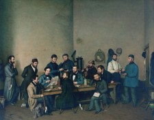 Johann Velten, Gefängnisszene. Öl auf Leinwand, 1848. © Stadtmuseum Simeonstift Trier.